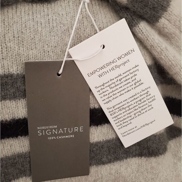 Nordstrom Signature Stripe Turtleneck Sweater XL - Picture 11 of 13